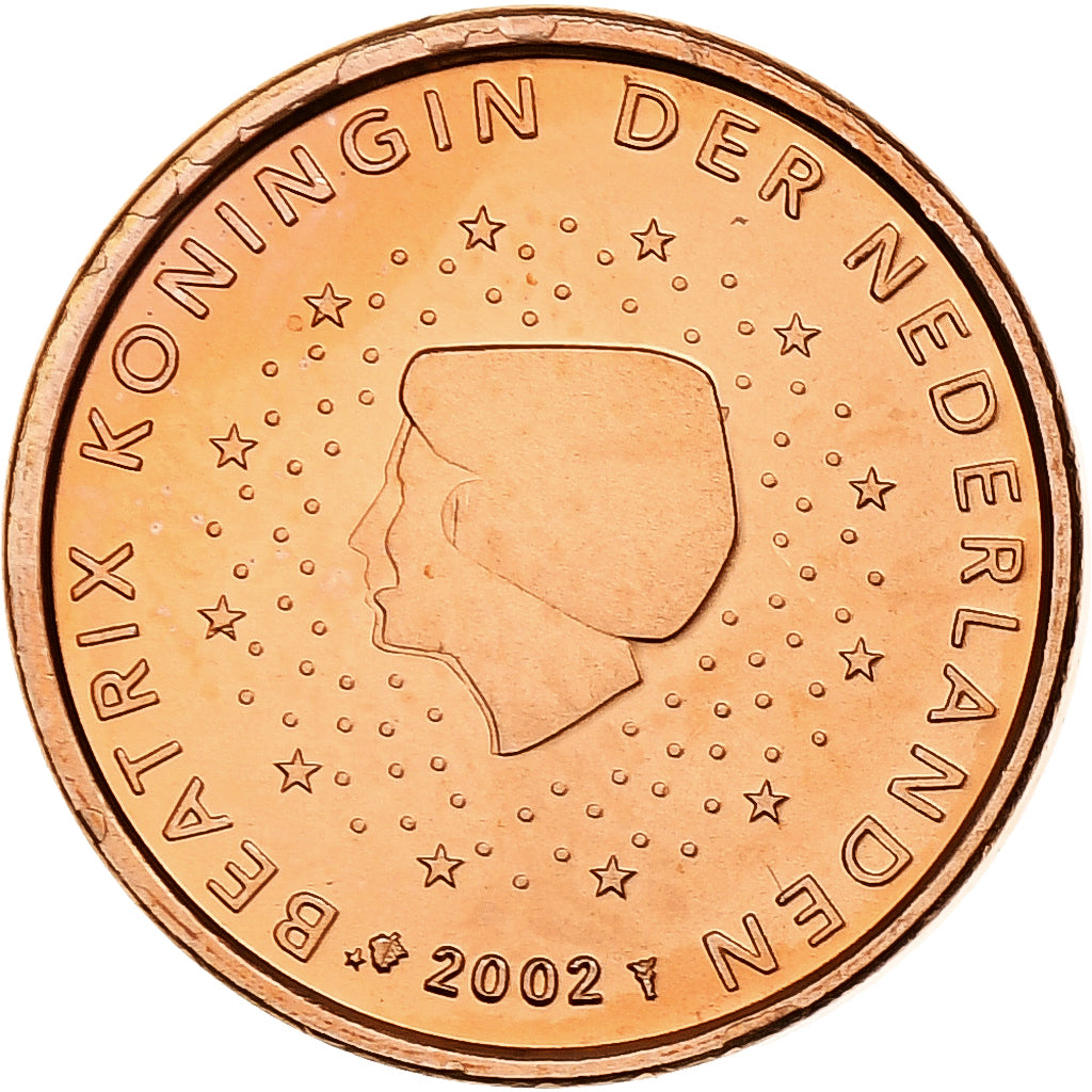 Pays-Bas, Beatrix, Euro Cent, BU, 2002, Utrecht, Cuivre plaqué acier, FDC