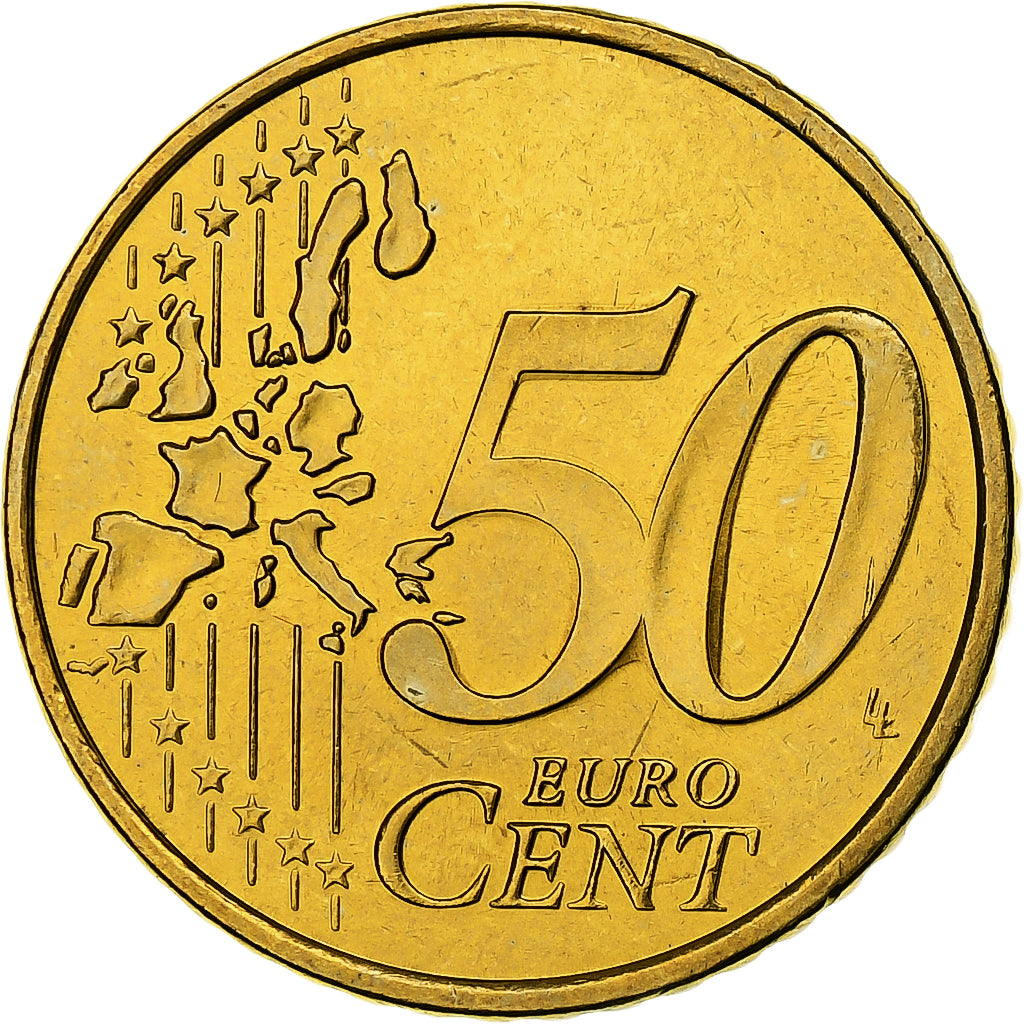Monaco, Rainier III, 50 Euro Cent, 2002, Monnaie de Paris, Bi-Metallic, MS(63)