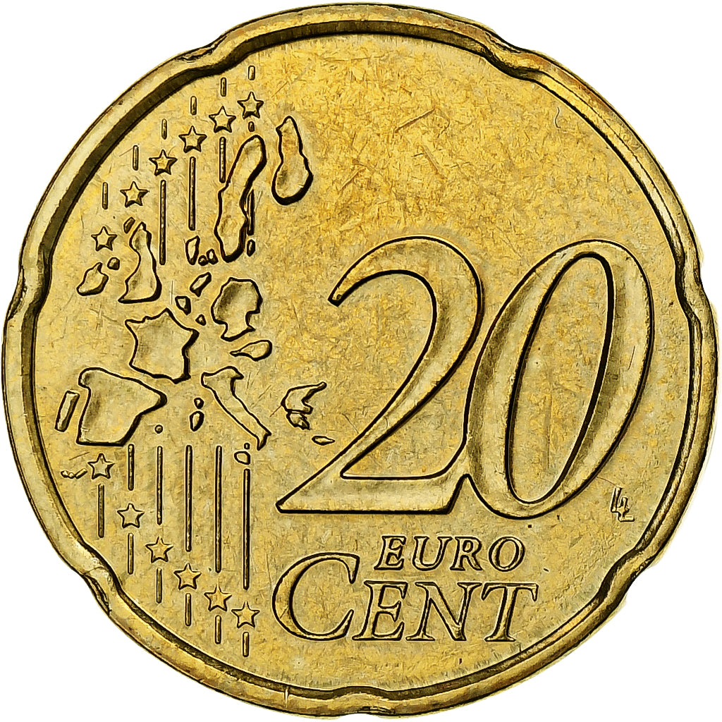 Monaco, Rainier III, 20 Euro Cent, 2002, Monnaie de Paris, Bi-Metallic, MS(63)