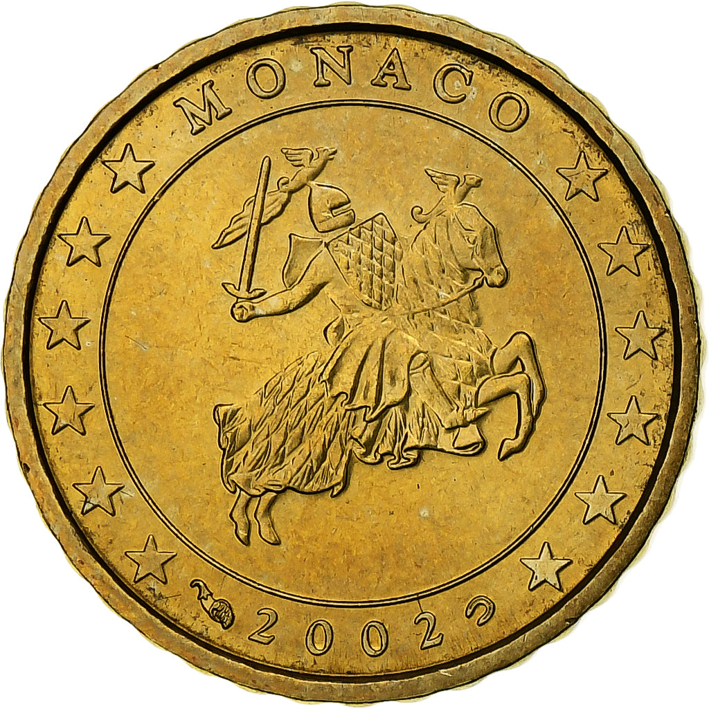 Monaco, Rainier III, 10 Euro Cent, 2002, Monnaie de Paris, Bi-Metallic, MS(63)