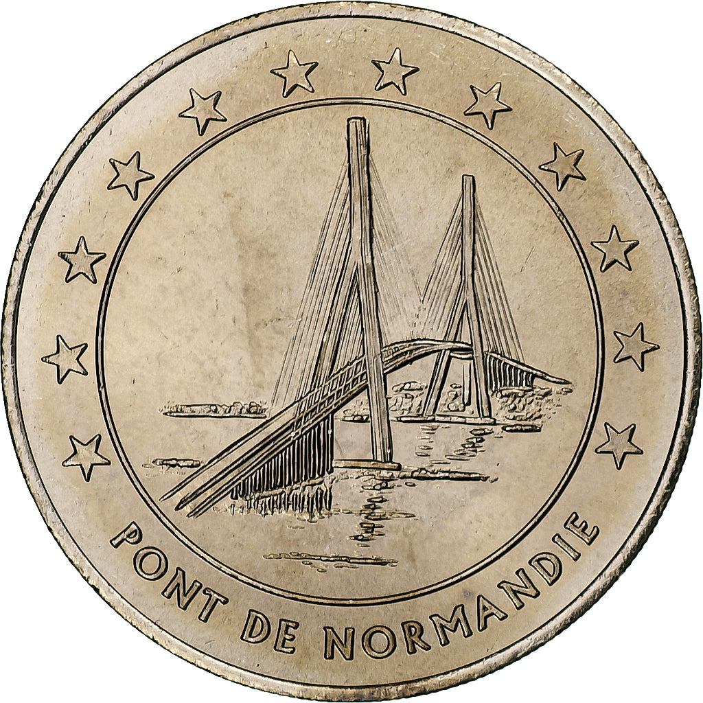 France, 3€ pattern, Pont de Normandie, 1996, Cupro-aluminium-nickel, MS(65-70)