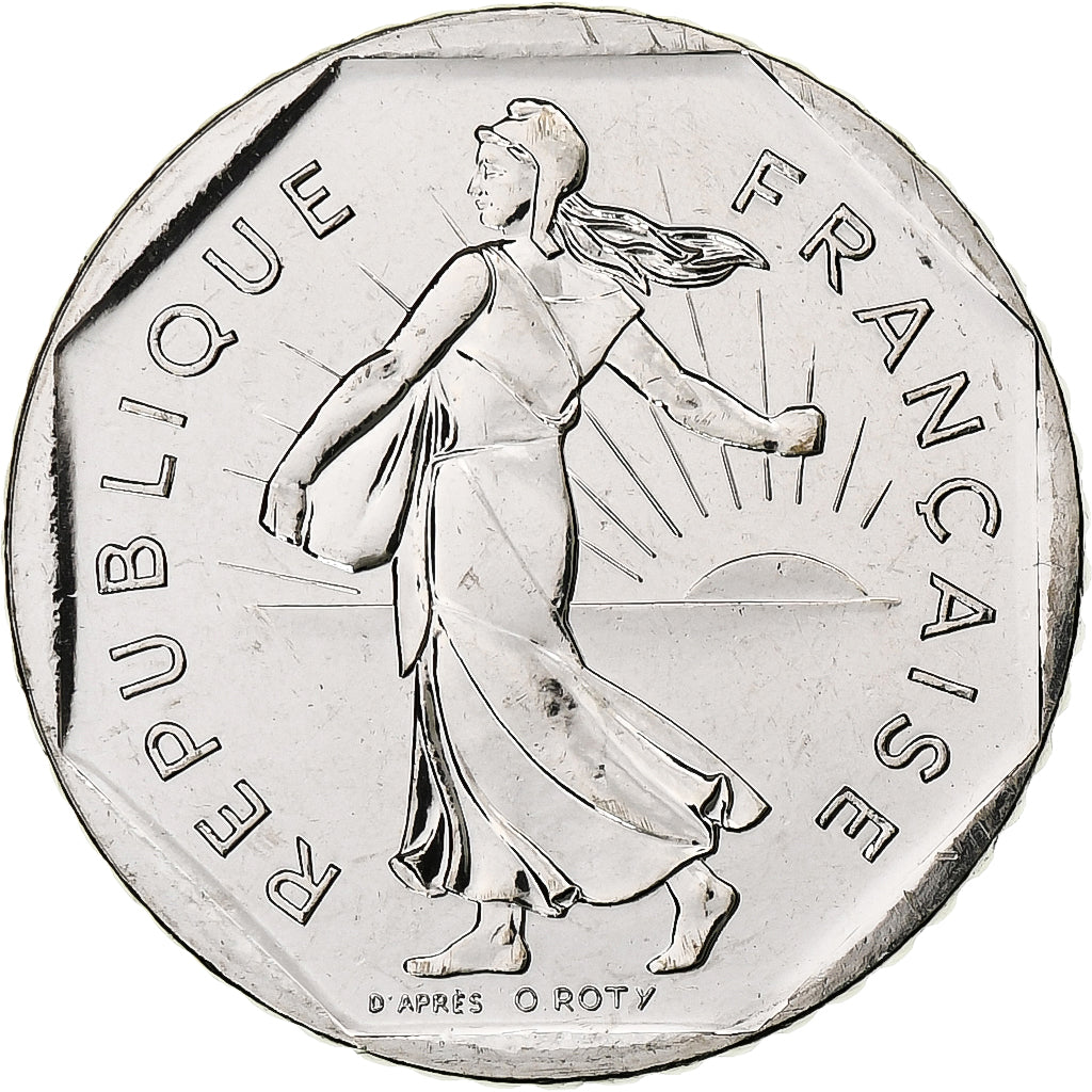 France, 2 Francs, Semeuse, 2000, Monnaie de Paris, BU, Nickel, MS(65-70)
