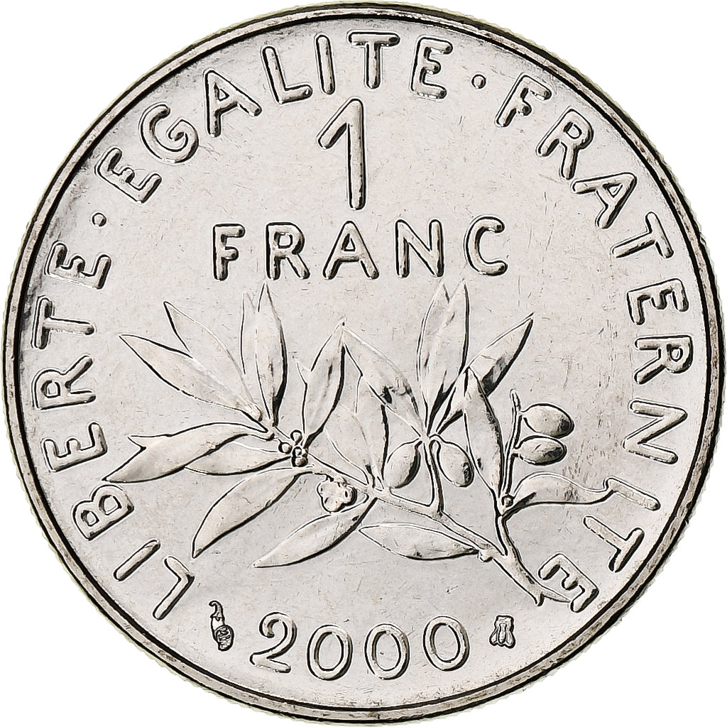 France, Franc, Semeuse, 2000, Monnaie de Paris, BU, Nickel, MS(65-70)