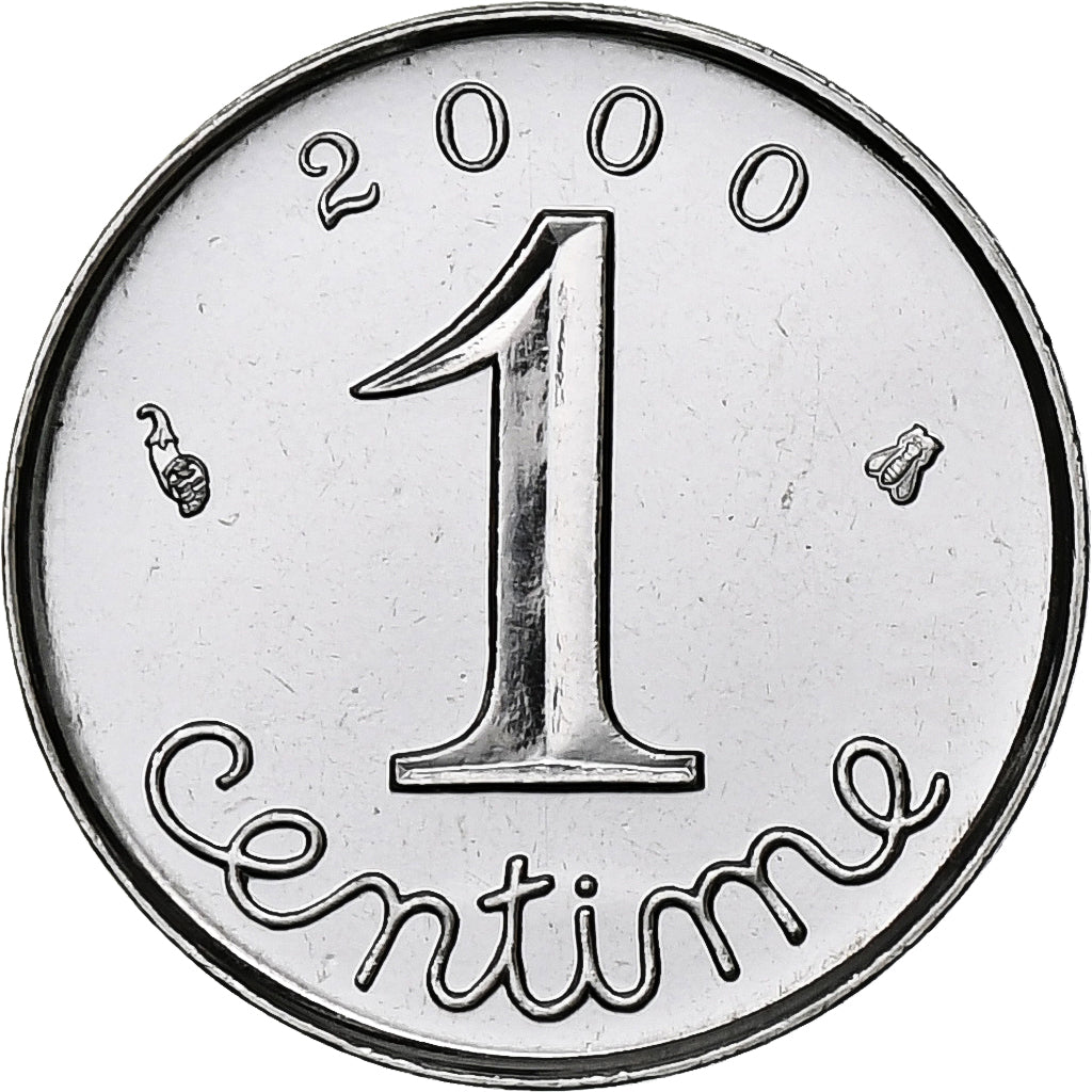 Frankreich, Centime, Épi, 2000, Monnaie de Paris, BU, Stainless Steel, STGL