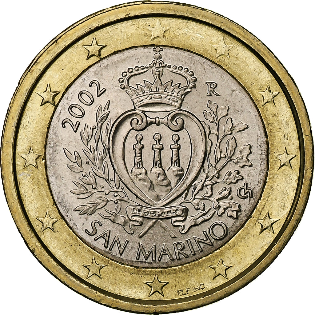 San Marino, Euro, BU, 2002, Rome, Bimetálico, FDC, KM:446