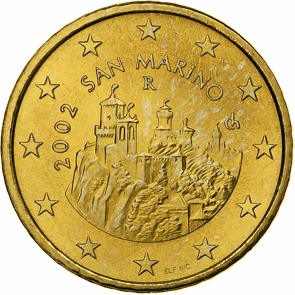 San Marino, 50 Euro Cent, BU, 2002, Rome, Nordic gold, MS(65-70), KM:445