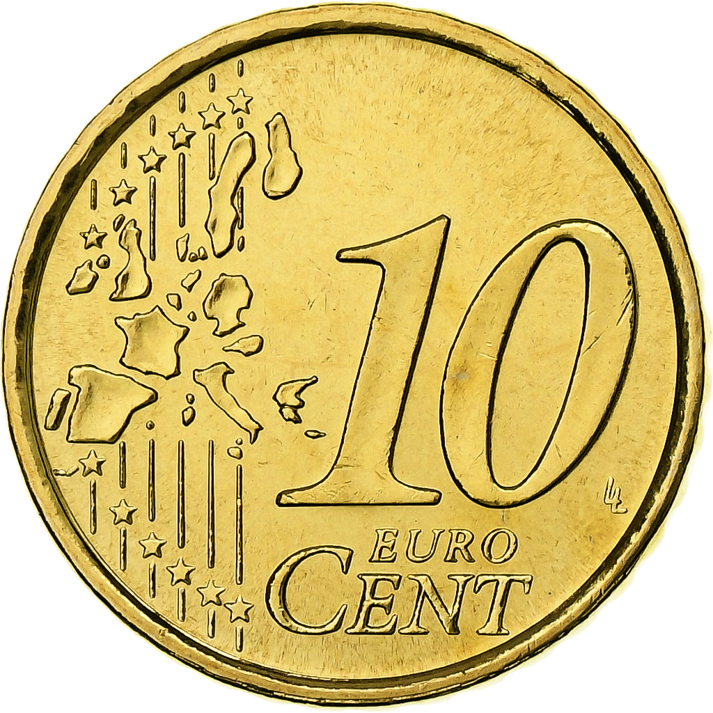 San Marino, 10 Euro Cent, BU, 2002, Rome, Nordic gold, MS(65-70), KM:443