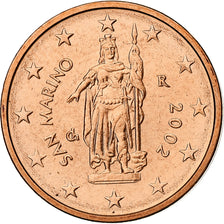 San Marino, 2 Euro Cent, BU, 2002, Rome, Copper Plated Steel, MS(65-70), KM:441