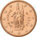 San Marino, 2 Euro Cent, BU, 2002, Rome, Copper Plated Steel, MS(65-70), KM:441