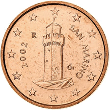 San Marino, Euro Cent, BU, 2002, Rome, Copper Plated Steel, MS(65-70), KM:440