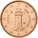 San Marino, Euro Cent, BU, 2002, Rome, Copper Plated Steel, MS(65-70), KM:440