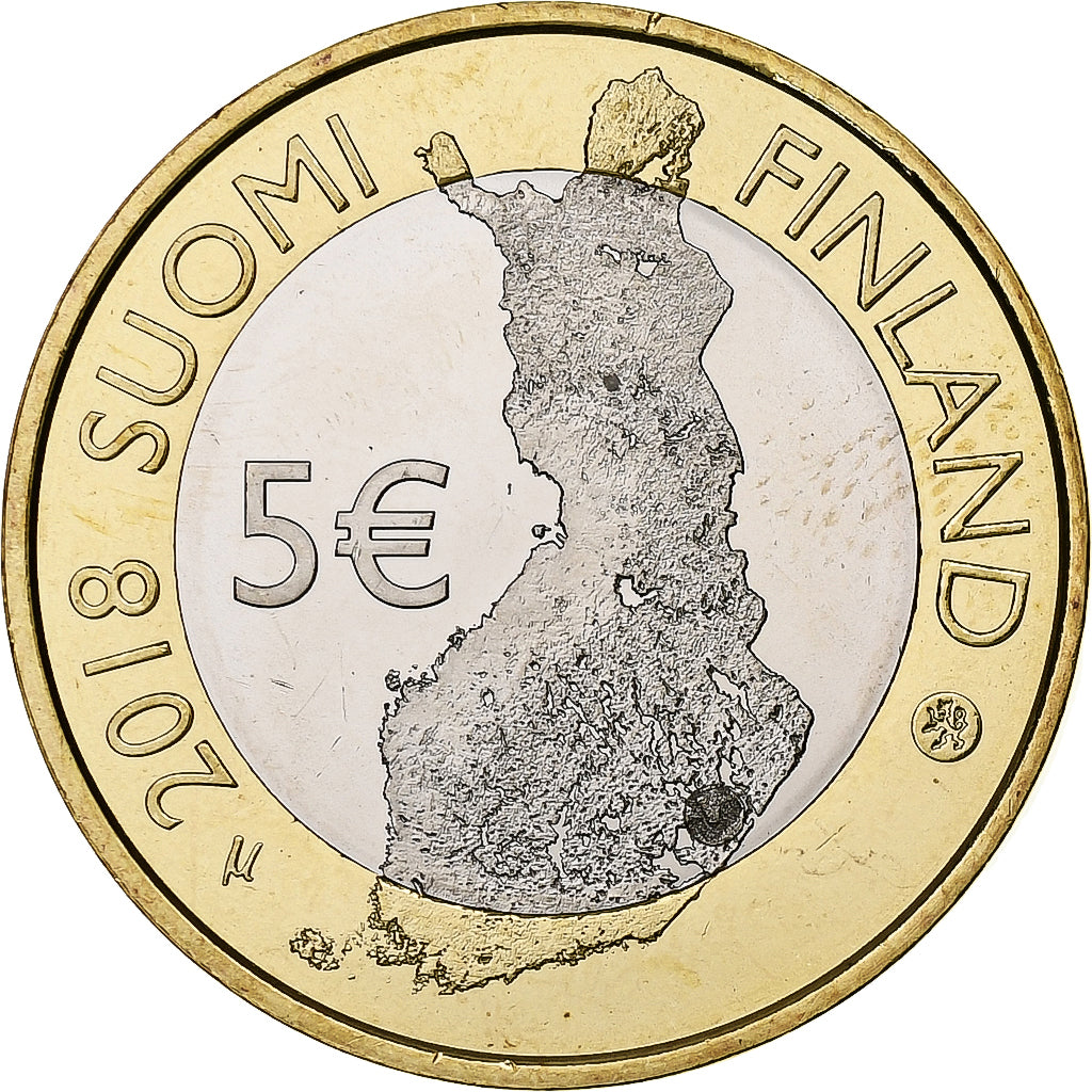Finland, 5 Euro, Olavinlinna Castle, Proof, 2018, Vantaa, Bi-Metallic