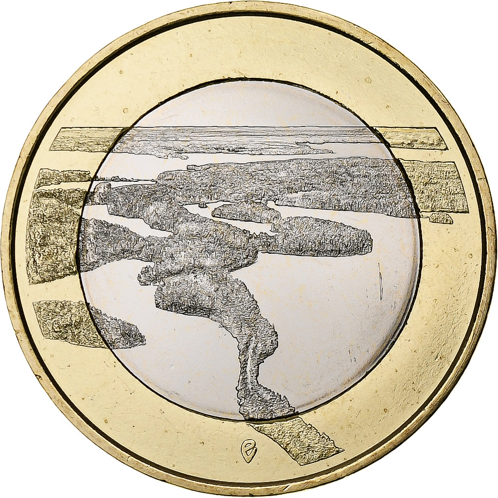 Finland, 5 Euro, Punkaharju, Proof, 2018, Vantaa, Bi-Metallic, MS(65-70), KM:276