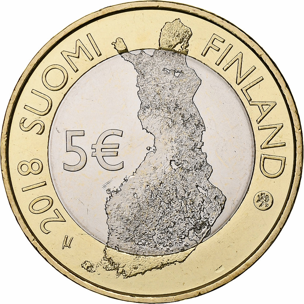 Finland, 5 Euro, Punkaharju, Proof, 2018, Vantaa, Bi-Metallic, MS(65-70), KM:276