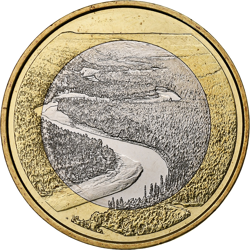 Finnland, 5 Euro, River Oulankajoki, PP, 2018, Vantaa, Bi-Metallic, STGL, KM:277