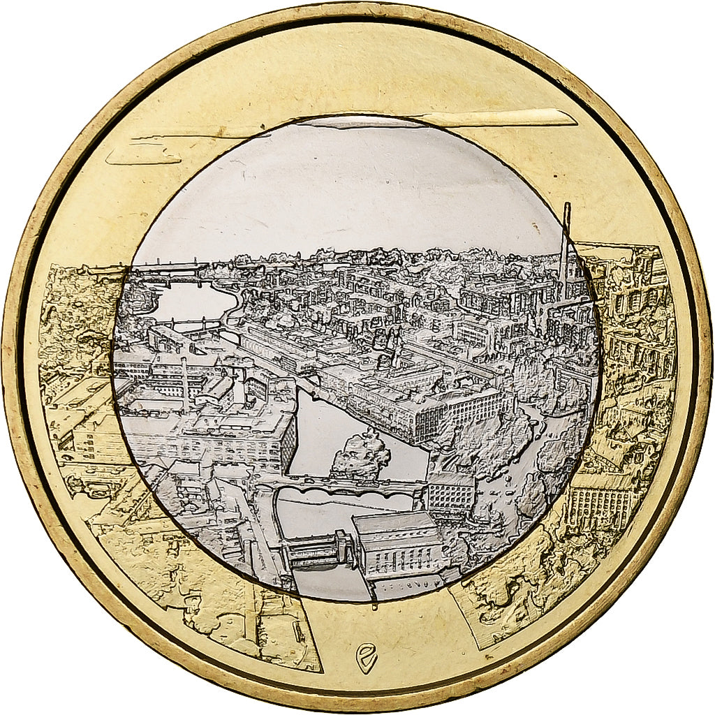 Finland, 5 Euro, Tammerkoski rapids, Proof, 2018, Vantaa, Bi-Metallic