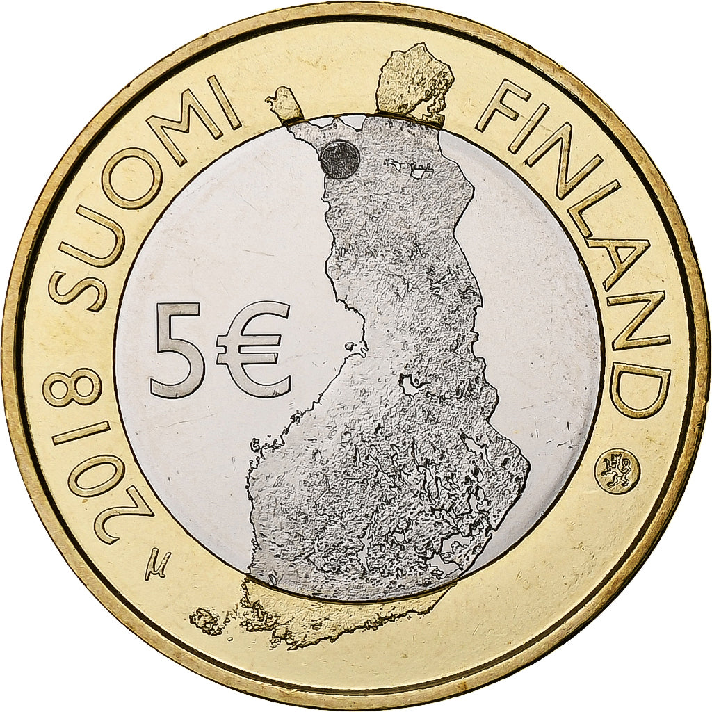 Finland, 5 Euro, Pallastunturi Fells, Proof, 2018, Vantaa, Bi-Metallic