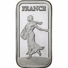 France, Lingotin 999 fine silver, Semeuse, Argent, FDC