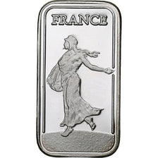 Francia, Lingotin 999 fine silver, Semeuse, Argento, FDC
