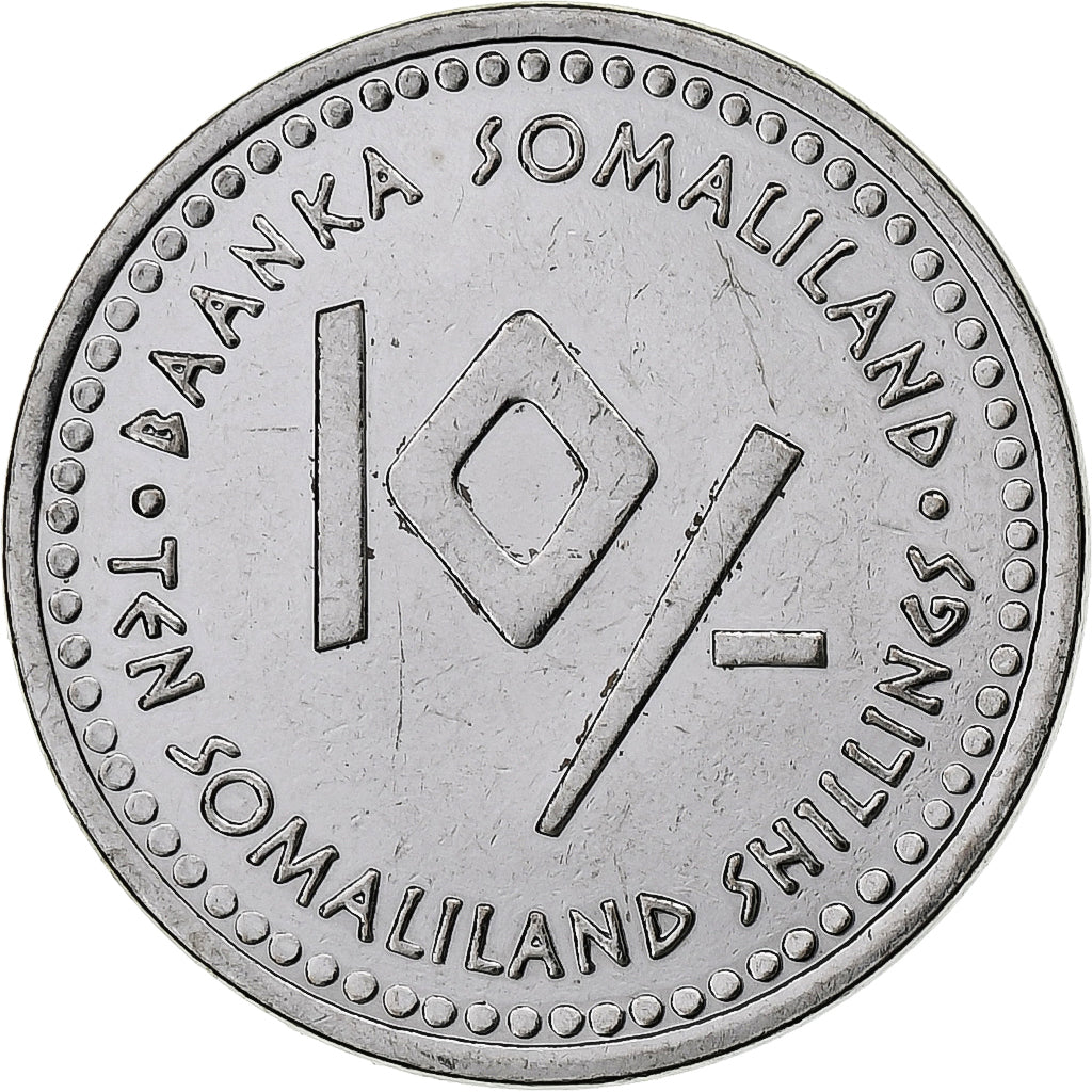 Somaliland, 10 Shillings, Aquarius, 2006, Acier inoxydable, SUP, KM:7
