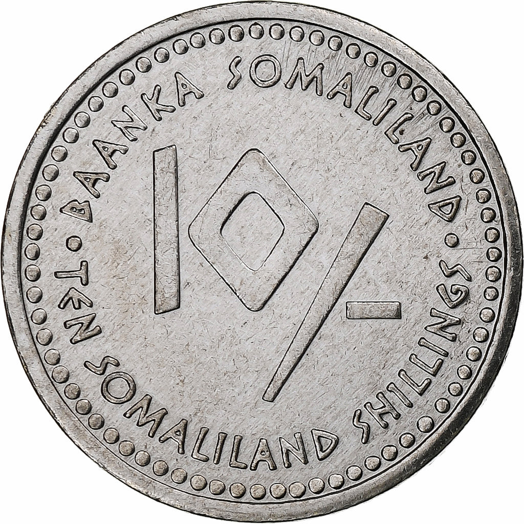 Somaliland, 10 Shillings, Virgo, 2006, Stainless Steel, AU(55-58), KM:13