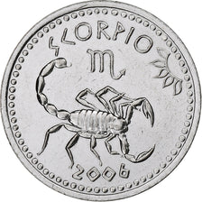 Somaliland, 10 Shillings, Scorpio, 2006, Stainless Steel, AU(55-58), KM:15