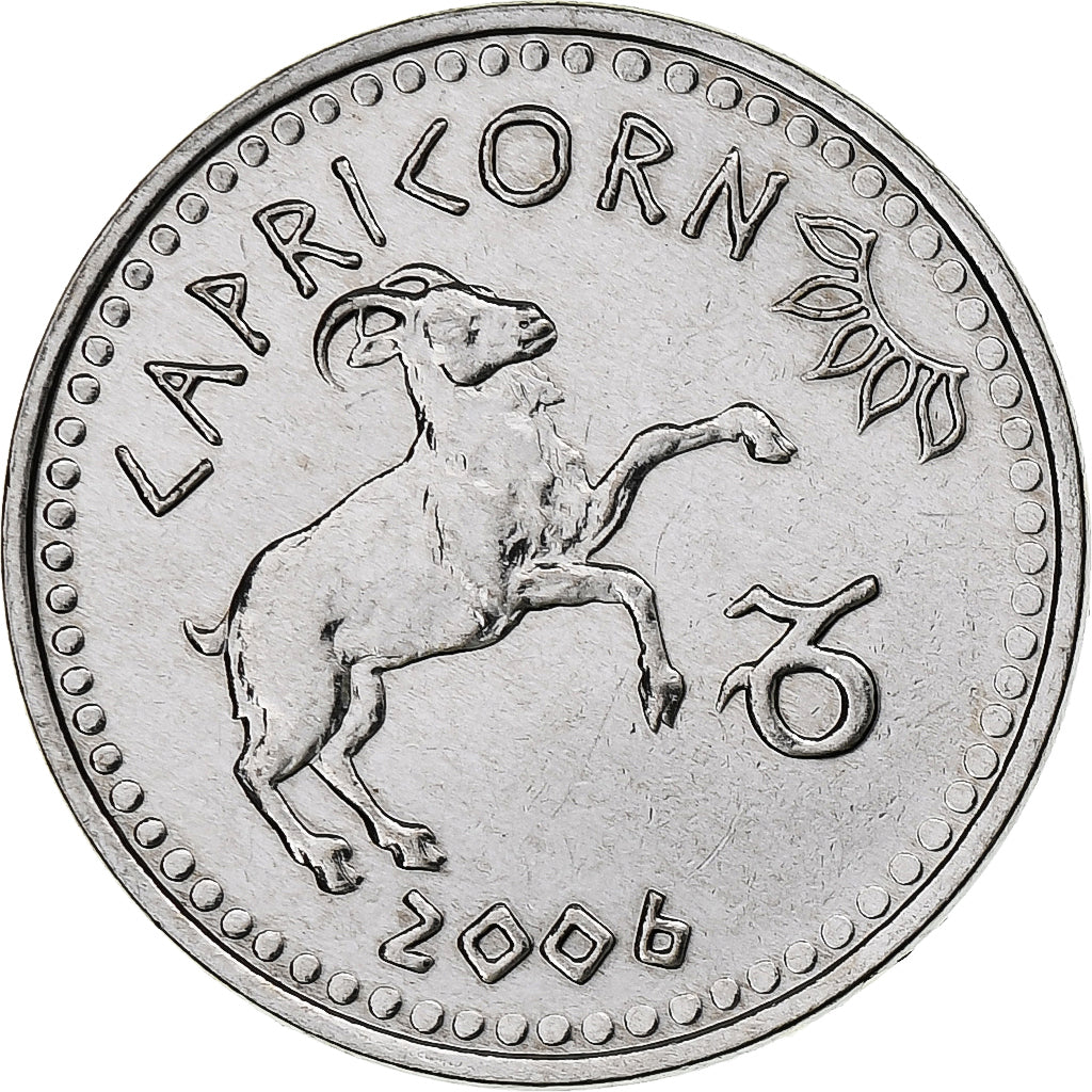 Somaliland, 10 Shillings, Capricorn, 2006, Stainless Steel, AU(55-58), KM:16
