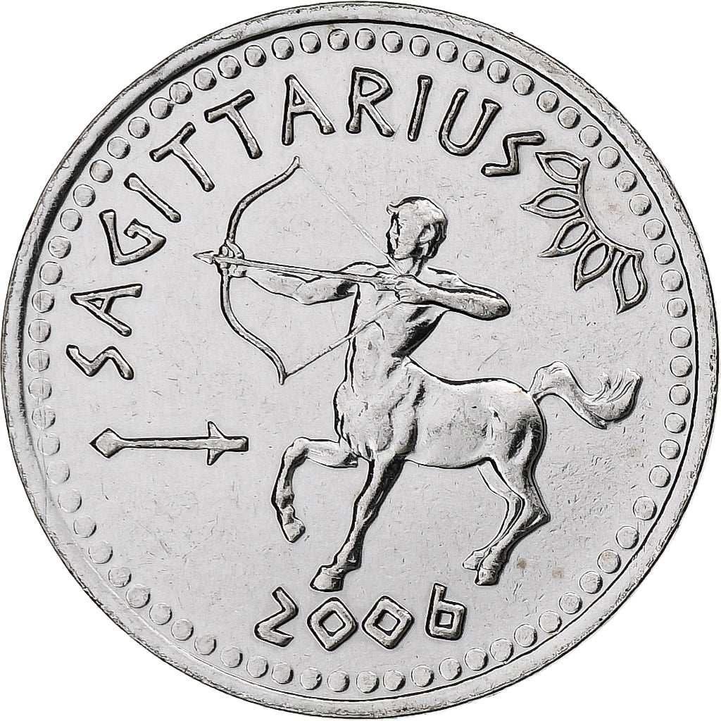 Somaliland, 10 Shillings, Sagittarius, 2006, Stainless Steel, AU(55-58), KM:17