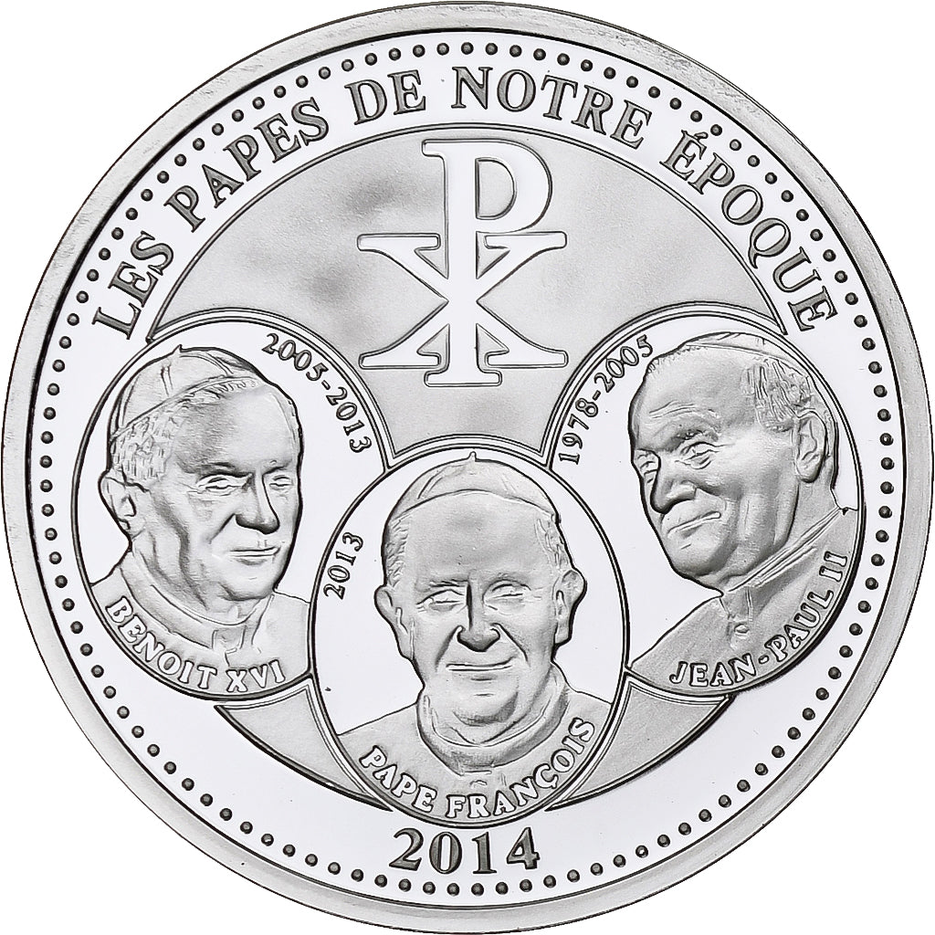 France, Medal, Les Papes de notre Epoque, 2014, Silver, Proof, MS(65-70)