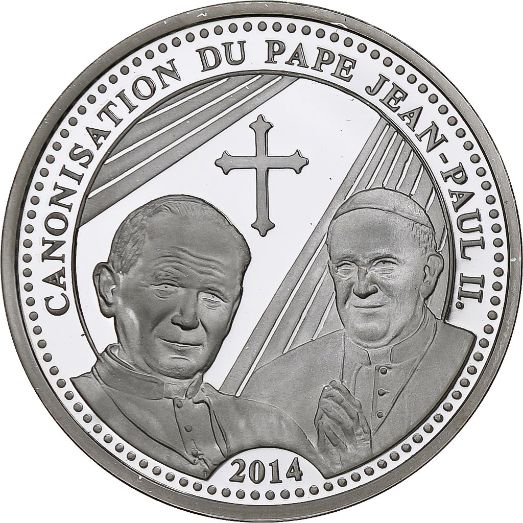 France, Medal, Canonisation de Jean Paul II, 2014, Silver, Proof, MS(65-70)