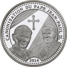 France, Medal, Canonisation de Jean Paul II, 2014, Silver, Proof, MS(65-70)