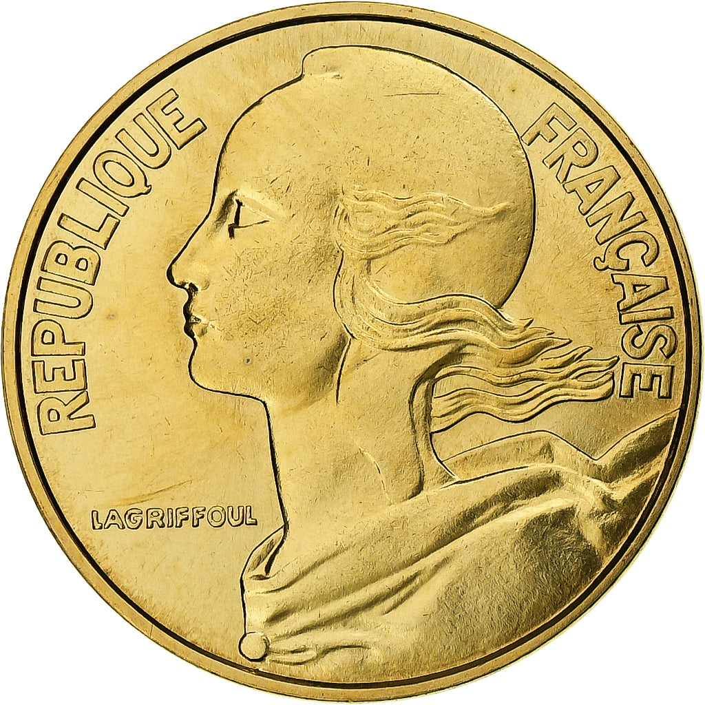 France, 20 Centimes, Marianne, 1974, Paris, série FDC, Bronze-Aluminium, FDC