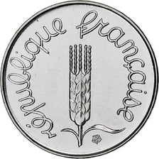 France, 1 Centime, Épi, 1974, Paris, série FDC, Acier inoxydable, FDC