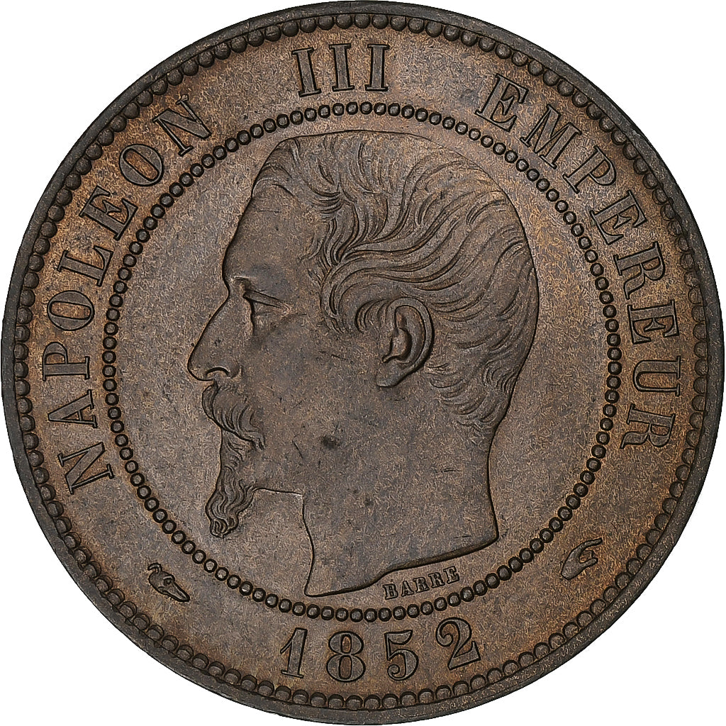 France, Napoléon III, 10 Centimes, 1852, Paris, Bronze, SUP, Gadoury:248