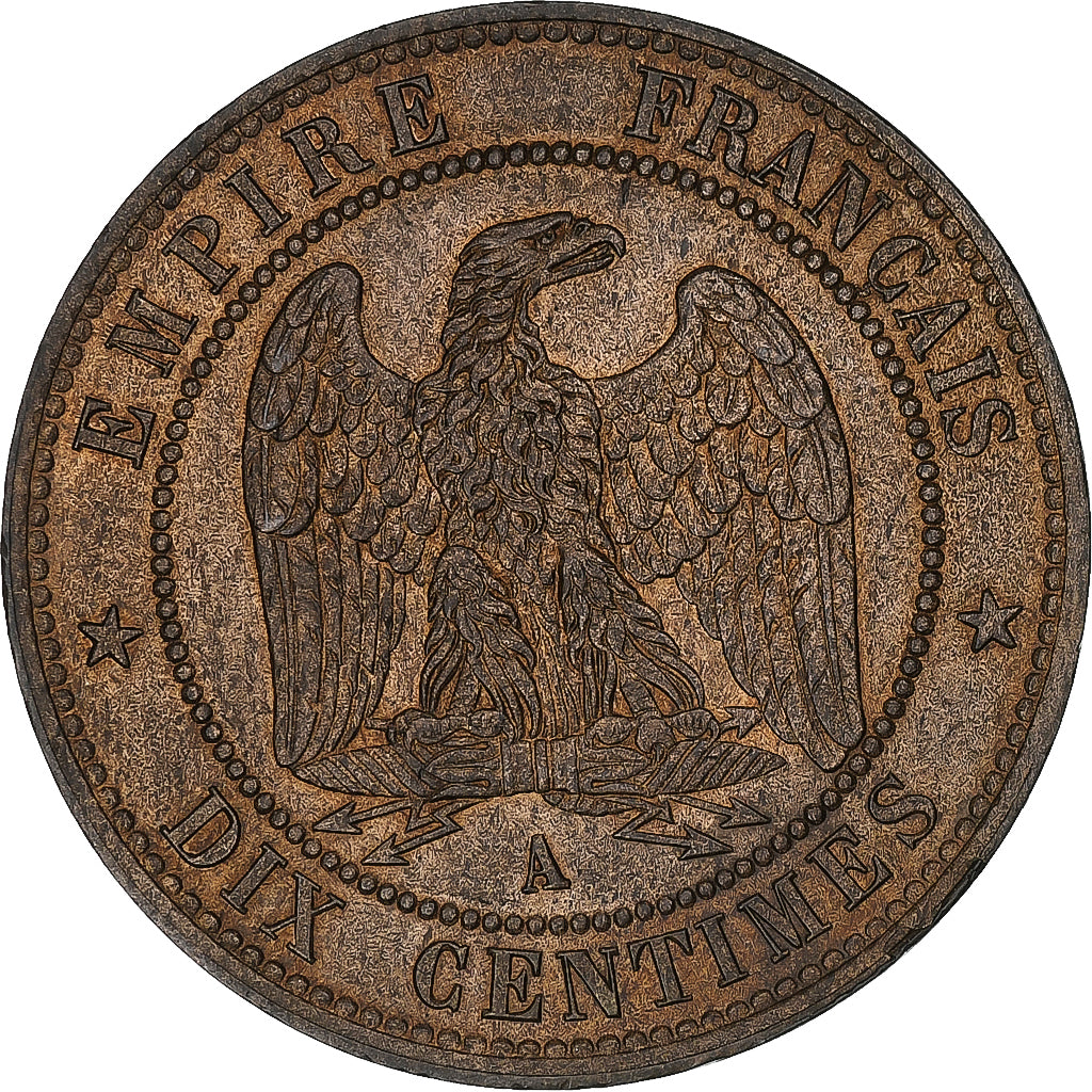 France, Napoléon III, 10 Centimes, 1852, Paris, Bronze, SUP, Gadoury:248