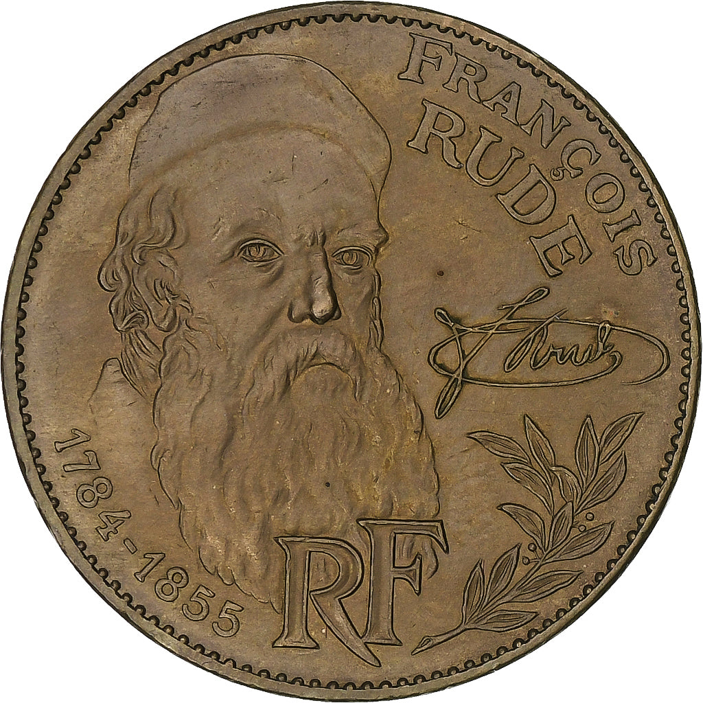 France, 10 Francs, François Rude, 1984, Pessac, Tranche A, Copper-nickel