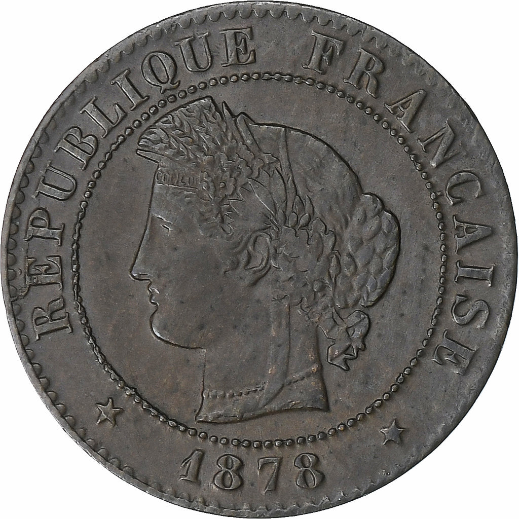Frankreich, Centime, Cérès, 1878, Bordeaux, Bronze, VZ, Gadoury:88, KM:826.2