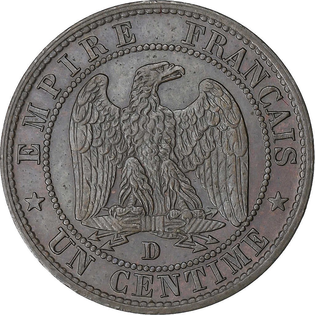 Frankreich, Napoleon III, Centime, 1855, Lyon, Dog, Bronze, VZ, Gadoury:86