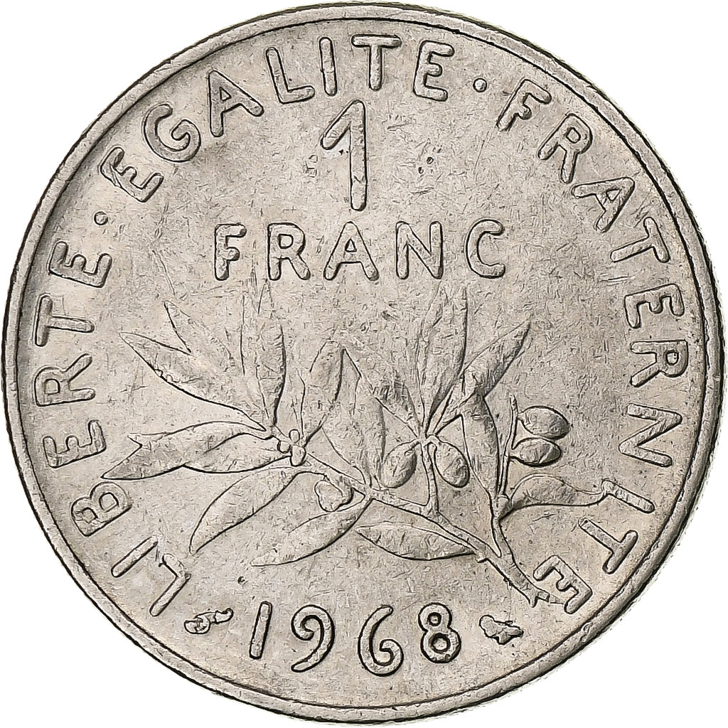 France, Franc, Semeuse, 1968, Paris, Nickel, TTB, Gadoury:474, KM:925.1