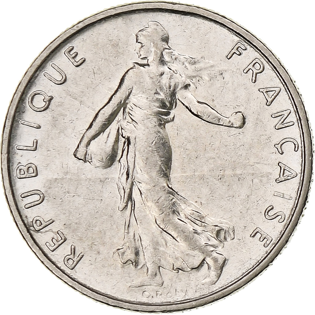 Francia, 1/2 Franc, Semeuse, 1967, Paris, Nichel, BB, Gadoury:429, KM:931.1