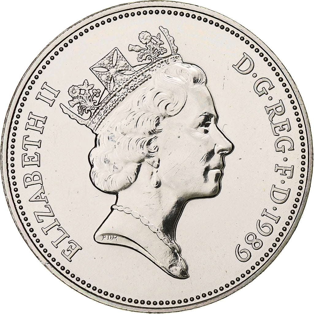 Royaume-Uni, Elizabeth II, 10 Pence, 1989, Llantrisant, BU, Cupro-nickel, FDC