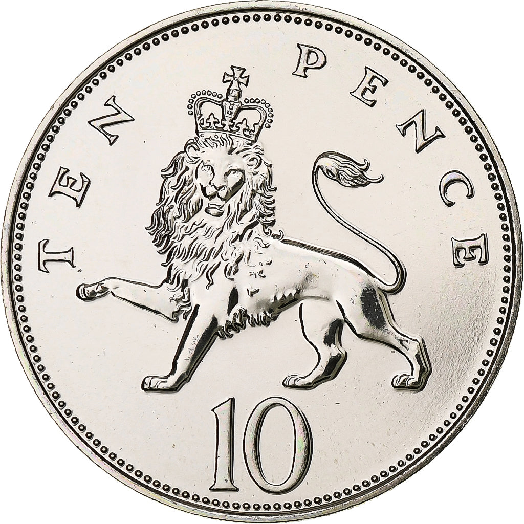 Royaume-Uni, Elizabeth II, 10 Pence, 1989, Llantrisant, BU, Cupro-nickel, FDC