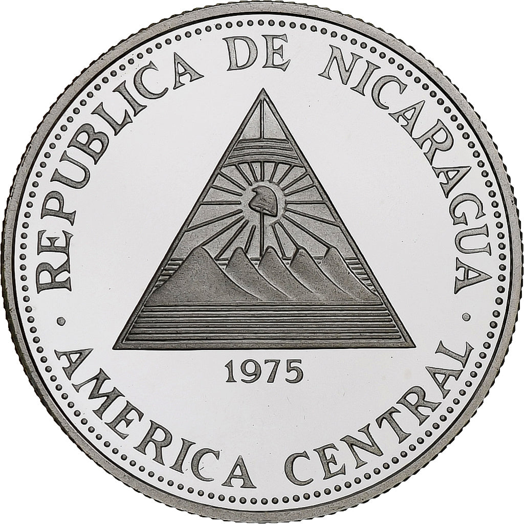 Nicaragua, 50 Cordobas, The Bud, 1975, Llantrisant, Proof, Silver, MS(65-70)