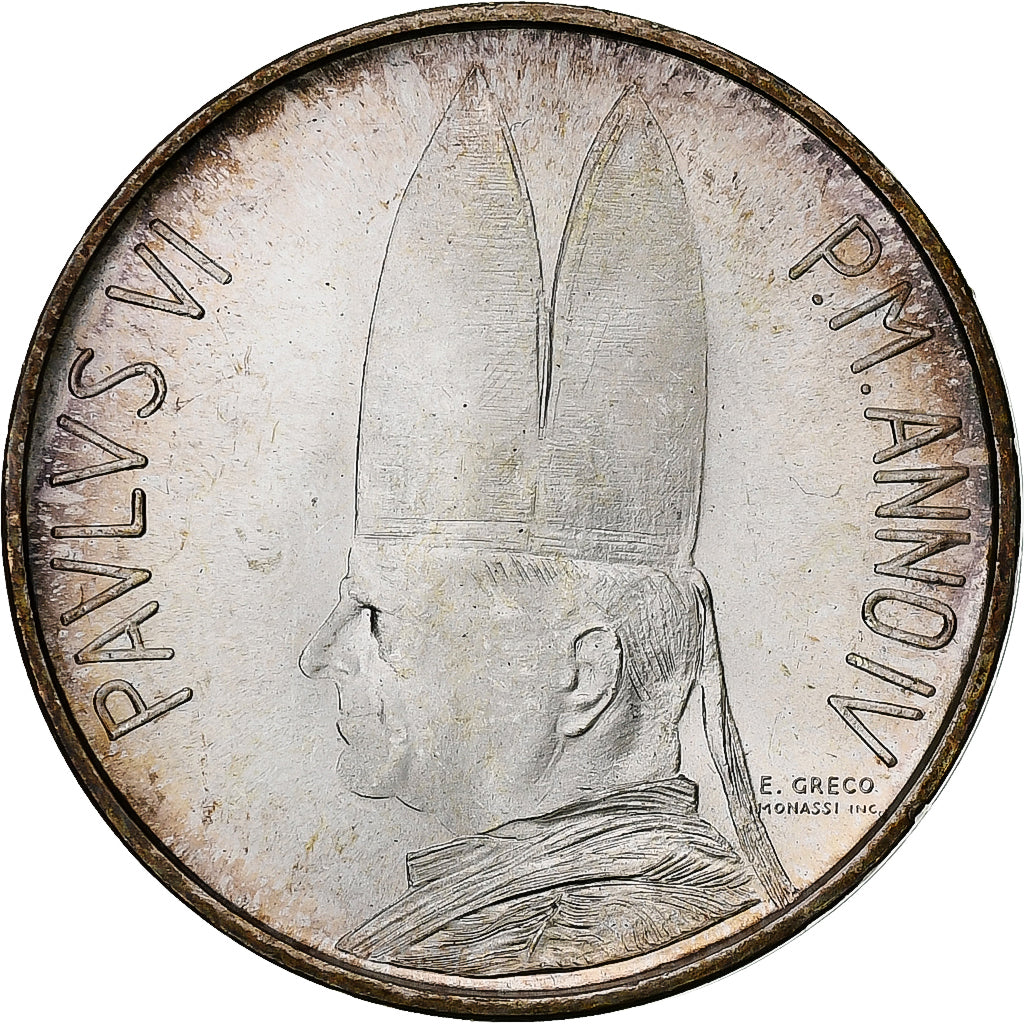 Vaticano, Paul VI, 500 Lire, 1966 - Anno IV, Rome, Prata, MS(63), KM:91