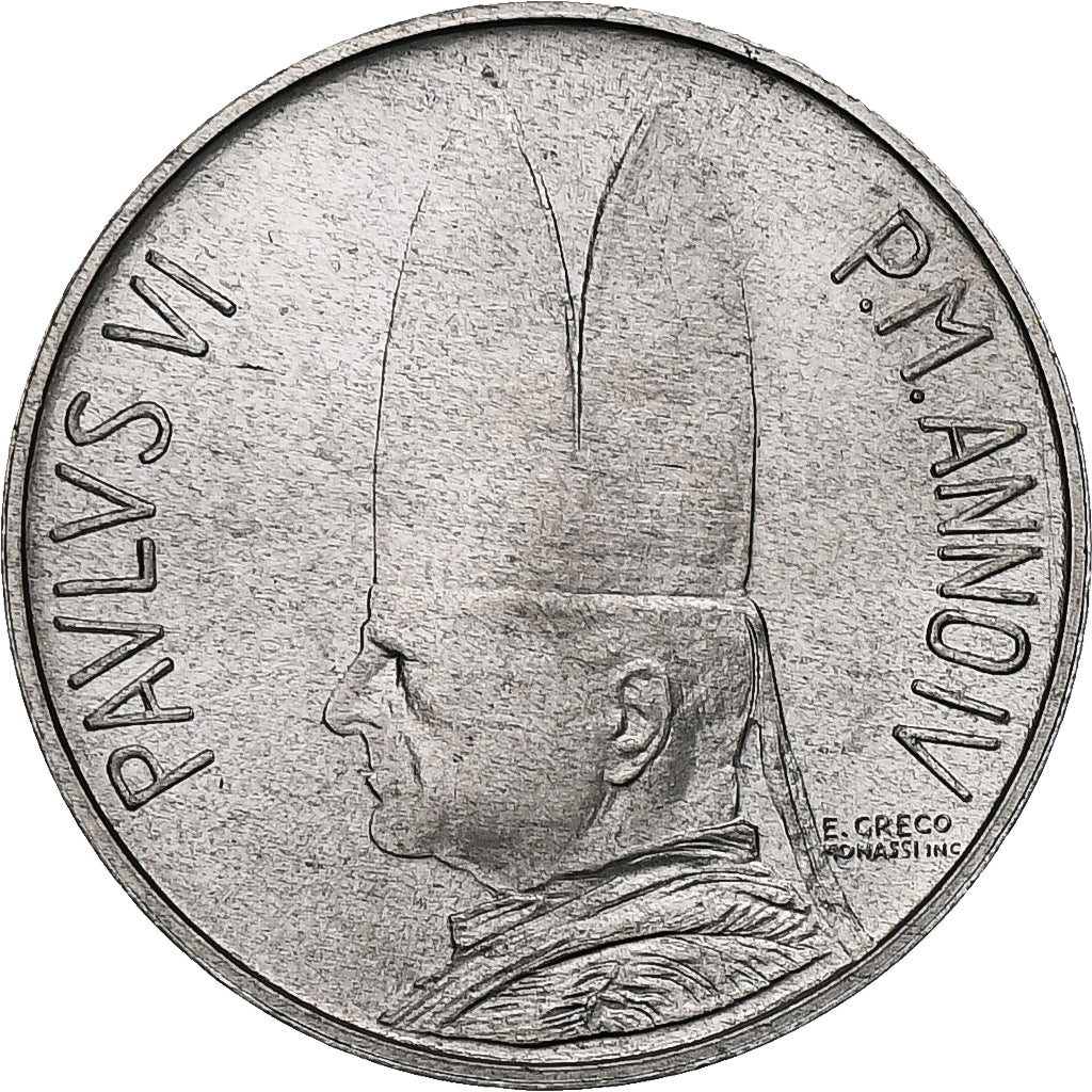 Vaticano, Paul VI, 5 Lire, 1966 - Anno IV, Rome, Alumínio, MS(63), KM:86