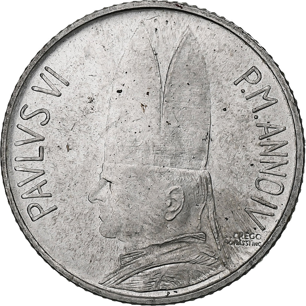 Vaticano, Paul VI, 2 Lire, 1966 - Anno IV, Rome, Alumínio, MS(63), KM:85