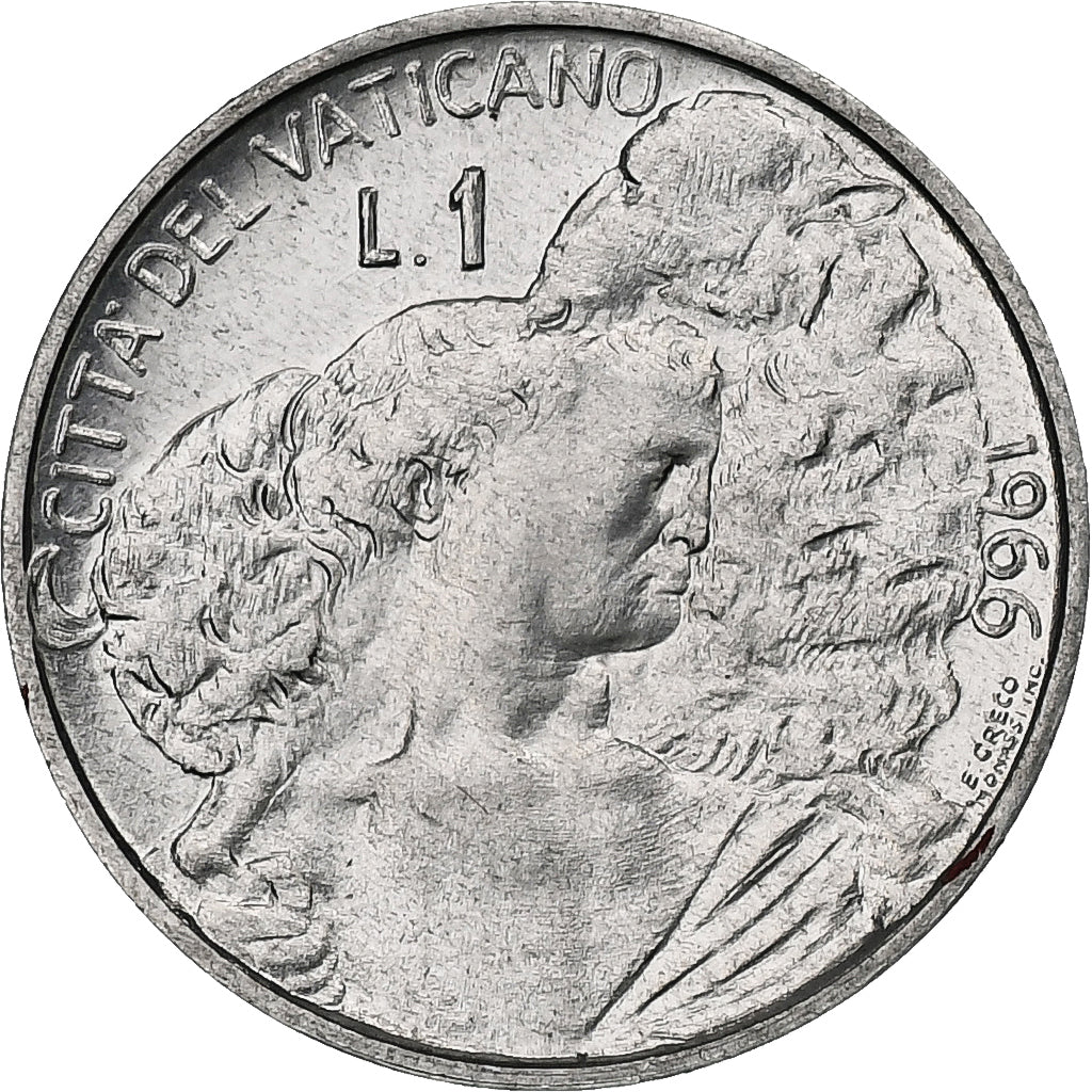 Vaticano, Paul VI, Lira, 1966 - Anno IV, Rome, Alumínio, MS(63), KM:84