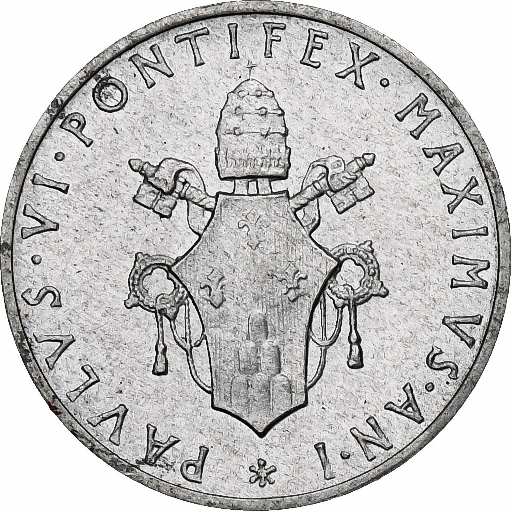 Vaticano, Paul VI, Lira, 1963 - Anno I, Rome, Alumínio, MS(63), KM:76