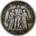 France, 5 Francs, Hercule, 1849, Bordeaux, Silver, VF(30-35), Gadoury:683