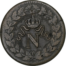 France, Napoleon I, Décime., 1814., Strasbourg, Bronze, EF(40-45)